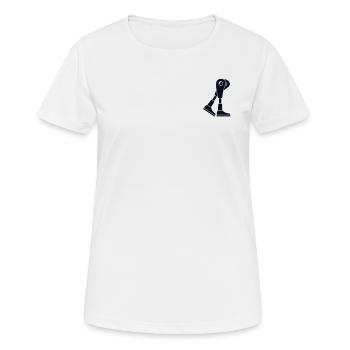 Logo Emblem Prothese Fuß Prothese Gliedmaße Bein - Frauen T-Shirt atmungsaktiv - Weiß - Vorne - AI Model Female 172 dark (172cm)