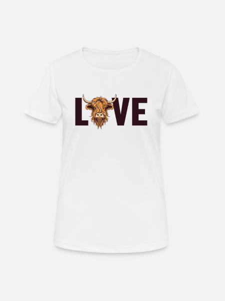 Love Highland Cow Highland Heifer Breeder - Women's Breathable T-Shirt - white