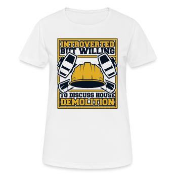 Introverted But Willing To Discuss House - Women's Breathable T-Shirt - white - Front - AI Model Female 172 dark (172cm)