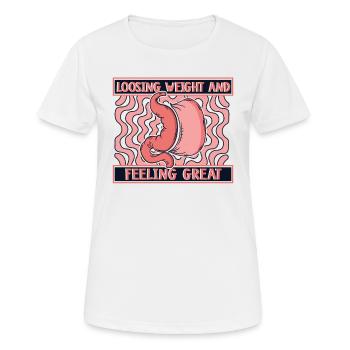 Perdre du poids et se sentir bien bariatrique - T-shirt respirant Femme - blanc - Devant - AI Model Female 172 dark (172cm)