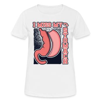 Mon estomac Bypass gastrique bariatrique me manque - T-shirt respirant Femme - blanc - Devant - AI Model Female 172 dark (172cm)
