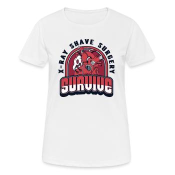 Röntgen-Rasier-Operation Überleben Katheter offenes Herz - Frauen T-Shirt atmungsaktiv - Weiß - Vorne - AI Model Female 172 dark (172cm)