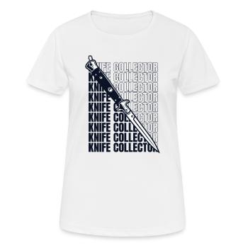 Messersammler Metzgermesser Restaurierungsmesser - Frauen T-Shirt atmungsaktiv - Weiß - Vorne - AI Model Female 172 dark (172cm)