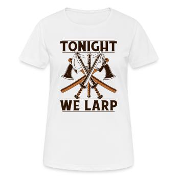 Heute Abend LARP LARPen Waffen Rüstung Charakter - Frauen T-Shirt atmungsaktiv - Weiß - Vorne - AI Model Female 172 dark (172cm)