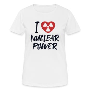 J’aime l’énergie nucléaire L’uranium Nucléaire - T-shirt respirant Femme - blanc - Devant - AI Model Female 172 dark (172cm)