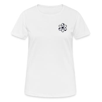 Énergie nucléaire Logo Emblème Uranium Énergie Nucléaire - T-shirt respirant Femme - blanc - Devant - AI Model Female 172 dark (172cm)