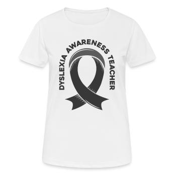 Legasthenie-Bewusstseinslehrer Legasthenie-Apraxie - Frauen T-Shirt atmungsaktiv - Weiß - Vorne - AI Model Female 172 dark (172cm)