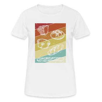 Retro Bread Dough Bread Maker Bread Queen Lover - Women's Breathable T-Shirt - white - Front - AI Model Female 172 dark (172cm)