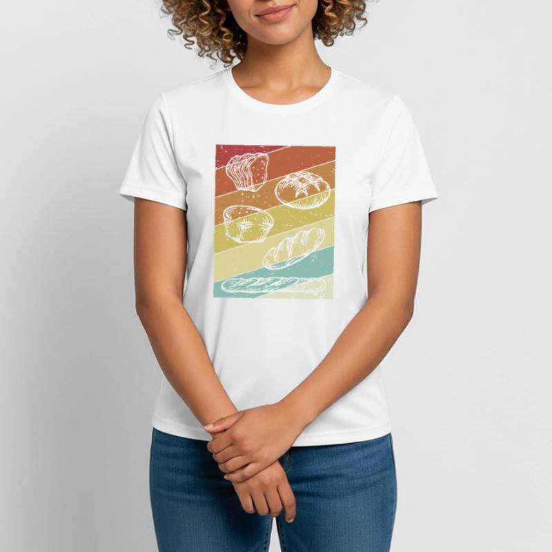 Retro Bread Dough Bread Maker Bread Queen Lover Women's Breathable T-Shirt