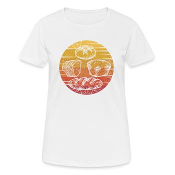 Retro Bread Dough Bread Maker Bread Queen Lover - Women's Breathable T-Shirt - white - Front - AI Model Female 172 dark (172cm)