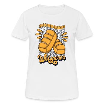 Sourdough Whisperer Bread Dough Bread Maker Bread - Women's Breathable T-Shirt - white - Front - AI Model Female 172 dark (172cm)