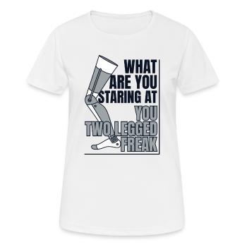 Jambe d’utilisateur de jambes artificielles à deux jambes - T-shirt respirant Femme - blanc - Devant - AI Model Female 172 dark (172cm)
