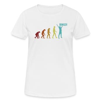 Bingo Evolution Professional Caller Daubers Bingo - Women's Breathable T-Shirt - white - Front - AI Model Female 172 dark (172cm)