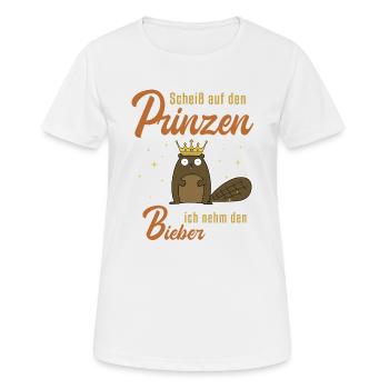 Ich nehm den Bieber North American Eurasian Beaver - Frauen T-Shirt atmungsaktiv - Weiß - Vorne - AI Model Female 172 dark (172cm)