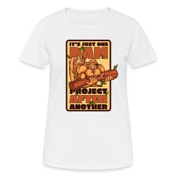 Nur ein Staudammprojekt reiht sich nach dem anderen Nordamerika - Frauen T-Shirt atmungsaktiv - Weiß - Vorne - AI Model Female 172 dark (172cm)