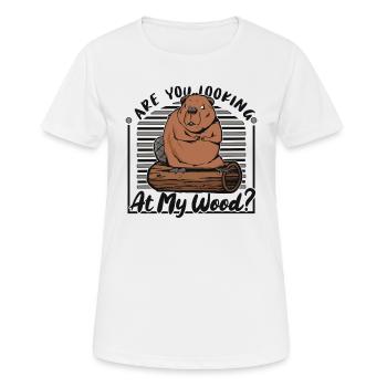 Schauen Sie sich mein Holz Nordamerika an - Frauen T-Shirt atmungsaktiv - Weiß - Vorne - AI Model Female 172 dark (172cm)