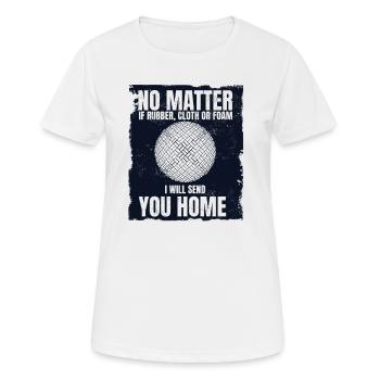 Ich schicke dir Home Game Prisonball Teamplayer - Frauen T-Shirt atmungsaktiv - Weiß - Vorne - AI Model Female 172 dark (172cm)