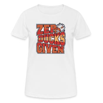 Zero Ducks Given Game Prisonball Teamplayer - Frauen T-Shirt atmungsaktiv - Weiß - Vorne - AI Model Female 172 dark (172cm)