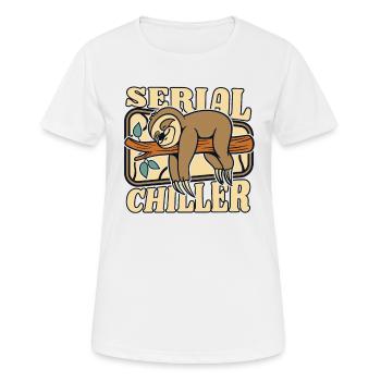 Refroidisseur en série Folivora Pilosa à gorge brune - T-shirt respirant Femme - blanc - Devant - AI Model Female 172 dark (172cm)