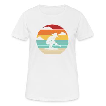 Rétro prospection mineur Exploitation des placeurs Exploitation de l’or Affinage - T-shirt respirant Femme - blanc - Devant - AI Model Female 172 dark (172cm)