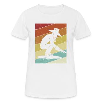 Rétro prospection mineur Exploitation des placeurs Exploitation de l’or Affinage - T-shirt respirant Femme - blanc - Devant - AI Model Female 172 dark (172cm)