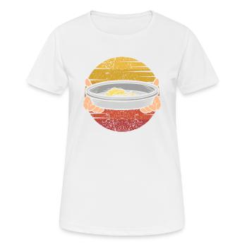 Rétro prospection mineur Exploitation des placeurs Exploitation de l’or Affinage - T-shirt respirant Femme - blanc - Devant - AI Model Female 172 dark (172cm)
