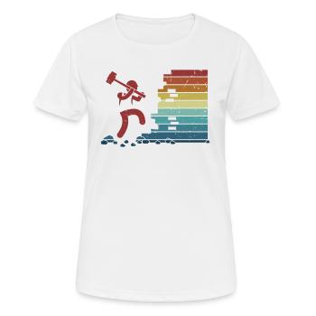 Retro Demolition Contractor Home Wrecker House - Women's Breathable T-Shirt - white - Front - AI Model Female 172 dark (172cm)