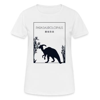 Parasaurolophus Chinese Hanzi Dinosaur Lover - Women's Breathable T-Shirt - white - Front - AI Model Female 172 dark (172cm)