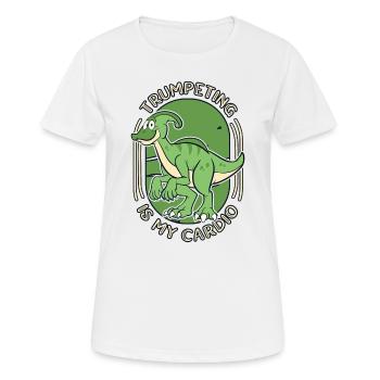Trumpeting Is My Cardio Hadrosauridae Lover - Women's Breathable T-Shirt - white - Front - AI Model Female 172 dark (172cm)
