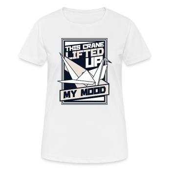 This Crane Lifted Up My Mood Paper Crane Folding - Women's Breathable T-Shirt - white - Front - AI Model Female 172 dark (172cm)