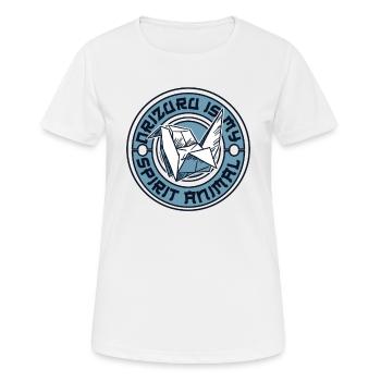 Orizuru ist mein Geisttier Eule Papierkranich - Frauen T-Shirt atmungsaktiv - Weiß - Vorne - AI Model Female 172 dark (172cm)