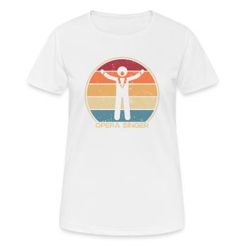 Rétro Opéra Chanteur Opéra Chanteur Amant - T-shirt respirant Femme - blanc - Devant - AI Model Female 172 dark (172cm)