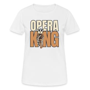 Opera King Opera House Tenor Singer Vocalist - Women's Breathable T-Shirt - white - Front - AI Model Female 172 dark (172cm)
