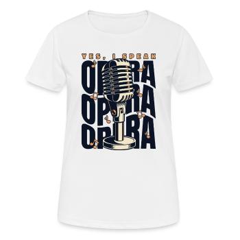 Je parle Opéra Opéra Chanteur Ténor Chanteur - T-shirt respirant Femme - blanc - Devant - AI Model Female 172 dark (172cm)