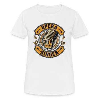 Chanteur d’opéra Chanteur d’opéra Chanteur ténor - T-shirt respirant Femme - blanc - Devant - AI Model Female 172 dark (172cm)