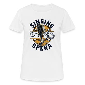 Chant Opéra Opéra Chanteur Ténor Chanteur - T-shirt respirant Femme - blanc - Devant - AI Model Female 172 dark (172cm)