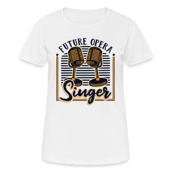 Futur chanteur d’opéra Chanteur ténor d’opéra - T-shirt respirant Femme - blanc - Devant - AI Model Female 172 dark (172cm)