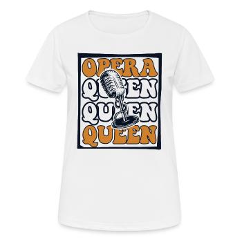 Oper Königin Opernhaus Tenorsängerin Sängerin - Frauen T-Shirt atmungsaktiv - Weiß - Vorne - AI Model Female 172 dark (172cm)