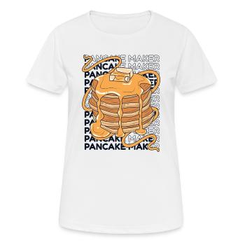 Recettes de crêpière Flapjack Griddlecake - T-shirt respirant Femme - blanc - Devant - AI Model Female 172 dark (172cm)