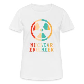 Retro Energy Centrale nucléaire d’uranium Nucléaire - T-shirt respirant Femme - blanc - Devant - AI Model Female 172 dark (172cm)