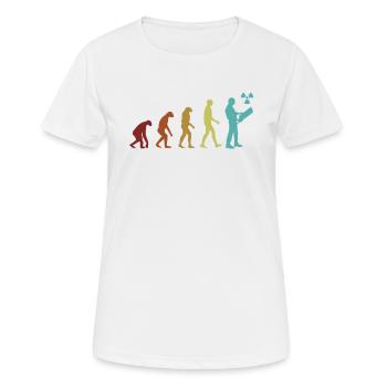 Nuklearingenieur Evolution Uranenergie Kernenergie - Frauen T-Shirt atmungsaktiv - Weiß - Vorne - AI Model Female 172 dark (172cm)