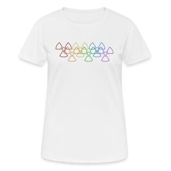 Nuclear Engineer LGBT Rainbow Uranium Nuclear - Women's Breathable T-Shirt - white - Front - AI Model Female 172 dark (172cm)