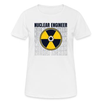 Ingénieur nucléaire Uranium Énergie Ingénieur nucléaire - T-shirt respirant Femme - blanc - Devant - AI Model Female 172 dark (172cm)