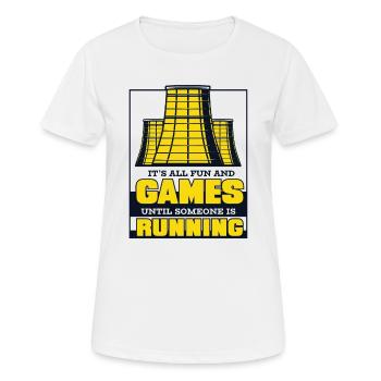 Bis jemand Energie Urannuklear betreibt - Frauen T-Shirt atmungsaktiv - Weiß - Vorne - AI Model Female 172 dark (172cm)