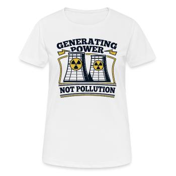 Stromerzeugung statt Umweltverschmutzung Energie Kernenergie - Frauen T-Shirt atmungsaktiv - Weiß - Vorne - AI Model Female 172 dark (172cm)