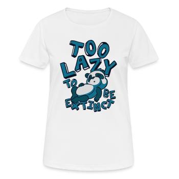 Zu faul, um ausgestorben zu sein Panda Bär Freund Riese - Frauen T-Shirt atmungsaktiv - Weiß - Vorne - AI Model Female 172 dark (172cm)
