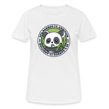 99% Bamboo 1% Ambition Panda Bear Friend Lover - Women's Breathable T-Shirt - white - Front - AI Model Female 172 dark (172cm)