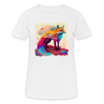 Caninae Renard roux Canidés Renard amoureux Renard - T-shirt respirant Femme - blanc - Devant - AI Model Female 172 dark (172cm)