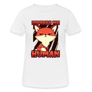Impressionnez-moi Caninae humaine Renard roux Canidés renard - T-shirt respirant Femme - blanc - Devant - AI Model Female 172 dark (172cm)