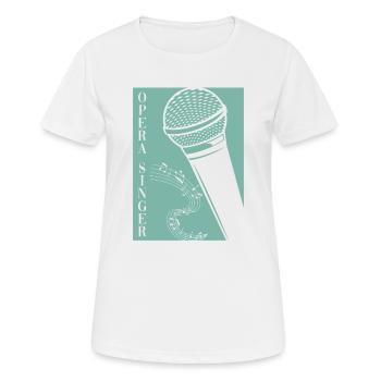 Chanteur d’opéra Chanteur d’opéra Chanteur ténor - T-shirt respirant Femme - blanc - Devant - AI Model Female 172 dark (172cm)